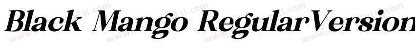 Black Mango RegularVersion 1000字体转换
